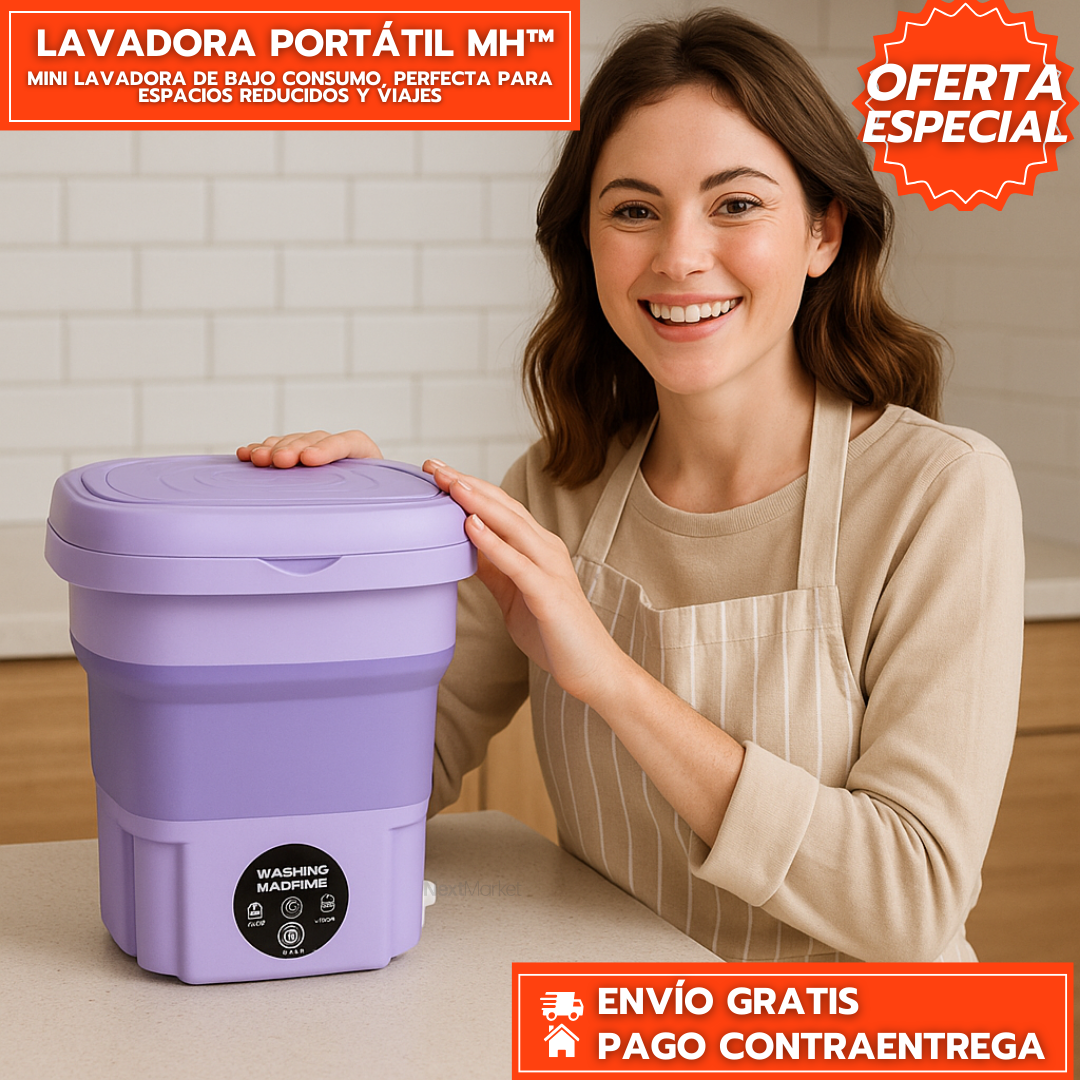 Lavadora Portátil Maclehose™ - Mini Lavadora De Bajo Consumo, Perfecta Para Espacios Reducidos Y Viajes, Que Deja Tu Ropa Impecable En Minutos.