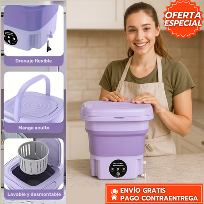 Lavadora Portátil Maclehose™ - Mini Lavadora De Bajo Consumo, Perfecta Para Espacios Reducidos Y Viajes, Que Deja Tu Ropa Impecable En Minutos.