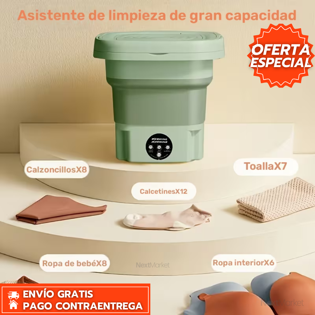 Lavadora Portátil Maclehose™ - Mini Lavadora De Bajo Consumo, Perfecta Para Espacios Reducidos Y Viajes, Que Deja Tu Ropa Impecable En Minutos.