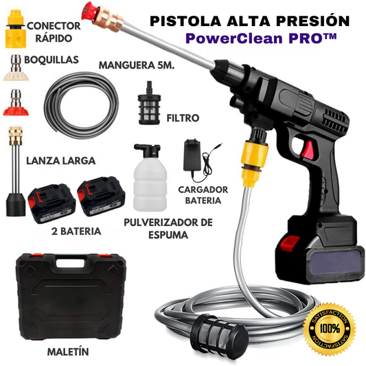 PowerClean PRO™ - Pistola de Alta Presión para Limpieza 48V